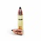 One 458 SOCOM cartridge and one projectile- a 250gr solid copper hollow point bullet, Maker tipped design