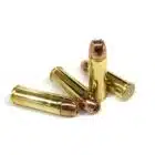 Four rounds of Steinel .454 Casull 240gr JHP XTP MAG cartridges displayed on a white background—premium revolver ammo designed for hunting and self-defense