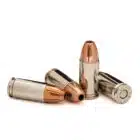 Four rounds of 9mm Carry Ammo designed for subcompact pistols.