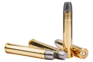 Four rounds of 444 Marline loaded with 280 grain hard cast bullets from Steinel