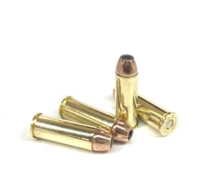 Four rounds of Steinel Ammo 44 Magnum with 180gr Hornady XTP bullets for hunting or self defense