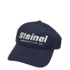 Navy blue Steinel baseball cap with white embroidered logo and adjustable strap