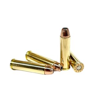 Four rounds of Steinel Ammo 327 Federal 85 grain jacketed hollow points on display