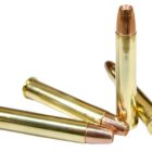 Four rounds of 375 Winchester loaded with 200gr Solid Copper Hollow Points for effective hunting on deer-sized game.