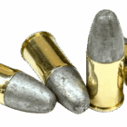 Four rounds of 455 Webley with MK I hollow base cast bullets