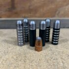 ineup of 777gr Lucky Ram bullet prototypes—various coatings for 45-70 Government subsonic testing