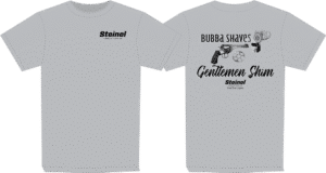 Steinel T-Shirt depicting the shims they provide to un-shave Webley cylinders.