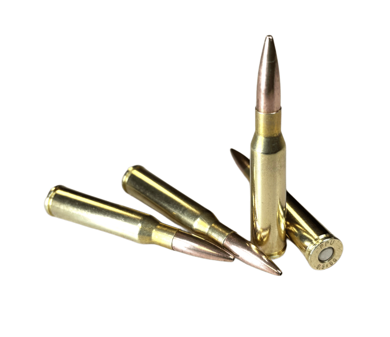 6_5_japanese_arisaka_123_bthp Four rounds of 6.5x50mmSR Japanese Arisaka 123gr BTHP ammo.