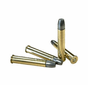 Four rounds of 375 Winchester with a heavy, hard cast 295 grain hunting bullet from Steinel Ammunition.