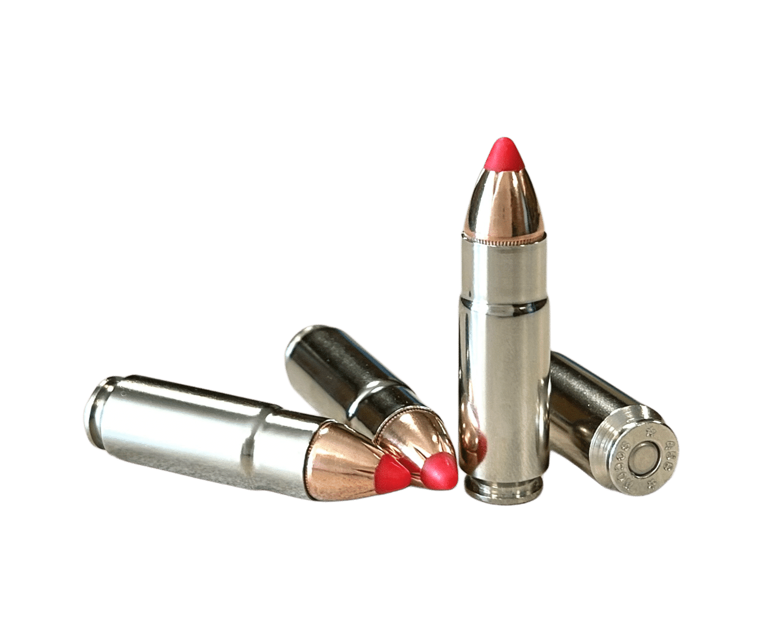 458_socom_325_ftx_nickel_steinel Close-up of .458 SOCOM 325gr Hornady FTX cartridge with nickel-plated brass, designed for reliable feeding, controlled expansion, and hard-hitting performance in modern .458 SOCOM rifles.