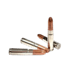 Four rounds of 300 Blackout 200gr Solid Copper Hollow Points with Nickel cases from Steinel Ammo.