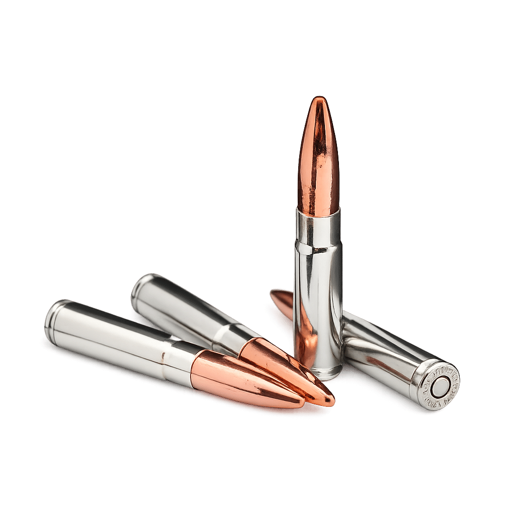 300 Blackout 220gr subsonic TMJ Nickel Case