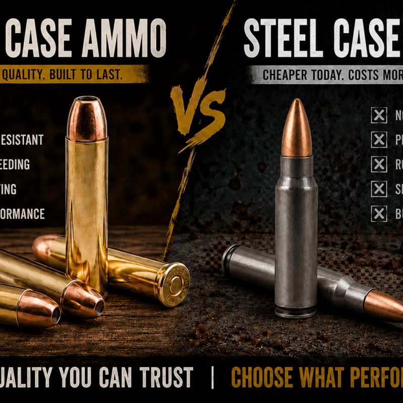steel-case vs brass ammo
